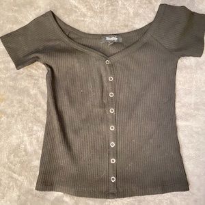 Black short sleeve top